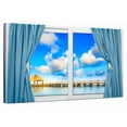 thumbnail image 1 of Elephant Stock Paradise Through The Window Wall Art - Architecture Canvas Canvas - 51" x 34", 1 of 8