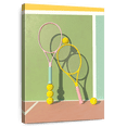 thumbnail image 1 of Elephant Stock Pastel Tennis Rackets Wall Art - Vertical Canvas Wall Art - Living Room Wall Decor - Sports Canvas - Orange And Yellow Decor - 8" x 12", 1 of 8