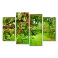 thumbnail image 1 of Elephant Stock Peach Orchard Wall Art - Horizontal Multi Panel Canvas - Living Room Wall Decor - Floral And Botanical Multi Panel - Green And Brown Decor - 84" x 54", 1 of 4