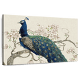 thumbnail image 1 of Elephant Stock Peacock And Blossoms Ii Wall Art - Horizontal Canvas Wall Art - Living Room Wall Decor - Animal Canvas - Blue And Green Decor By Tim O'toole - 30" x 20", 1 of 8