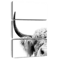 thumbnail image 1 of Elephant Stock Peeking Cow Ii Wall Art - Vertical Multi Panel Canvas - Living Room Wall Decor - Animal Multi Panel - White And Gray Decor By Sisi And Seb - 28" x 45", 1 of 8