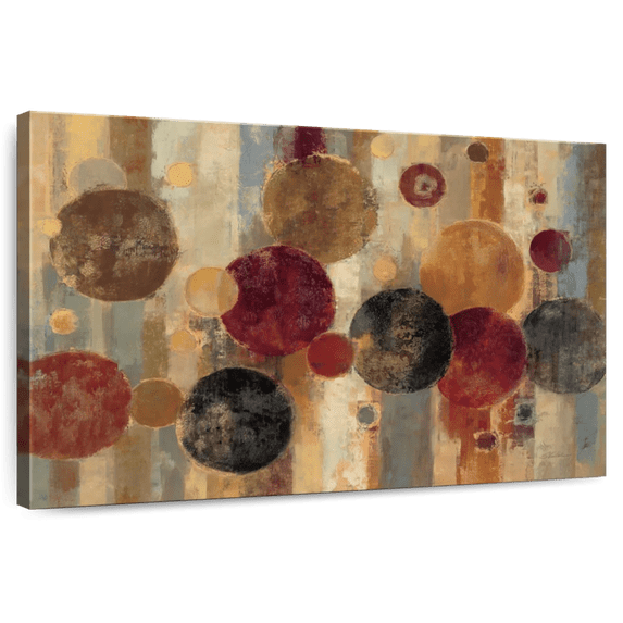 Elephant Stock Pendulum Wall Art - Horizontal Canvas Wall Art - Living Room Wall Decor - Abstract Canvas - Brown And Gray Decor By Silvia Vassileva - 48" x 32"