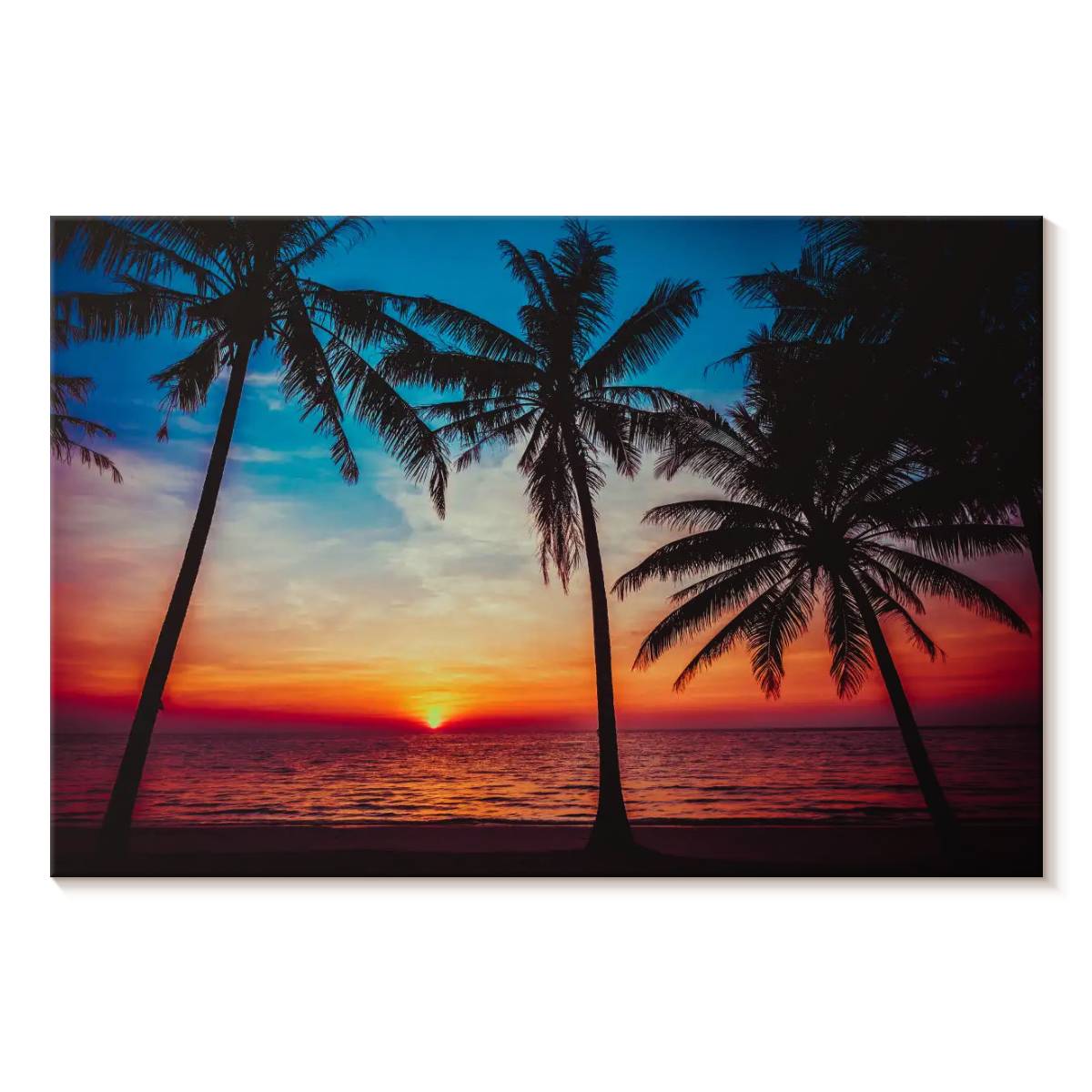 Elephant Stock Perfect Beach Sunset Wall Art - Horizontal Canvas Wall ...