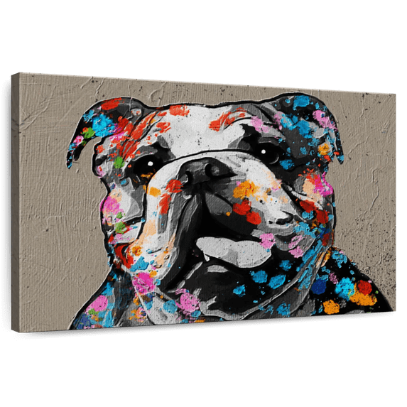 Elephant Stock Pet Portrait Wall Art - Horizontal Canvas Wall Art - Living Room Wall Decor - Animal Canvas - Black And Red Decor - 30" x 20"
