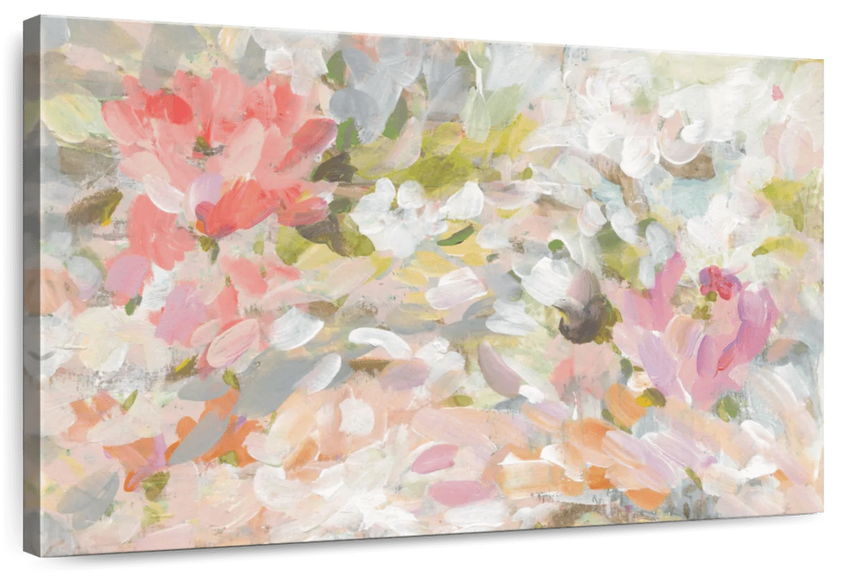 Elephant Stock Petal Confetti Wall Art Horizontal Canvas Wall Art