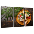 thumbnail image 1 of Elephant Stock Pho Bo Wall Art - Horizontal Multi Panel Canvas - Living Room Wall Decor - Food And Drink Multi Panel - Orange And Green Decor - 74" x 48", 1 of 8