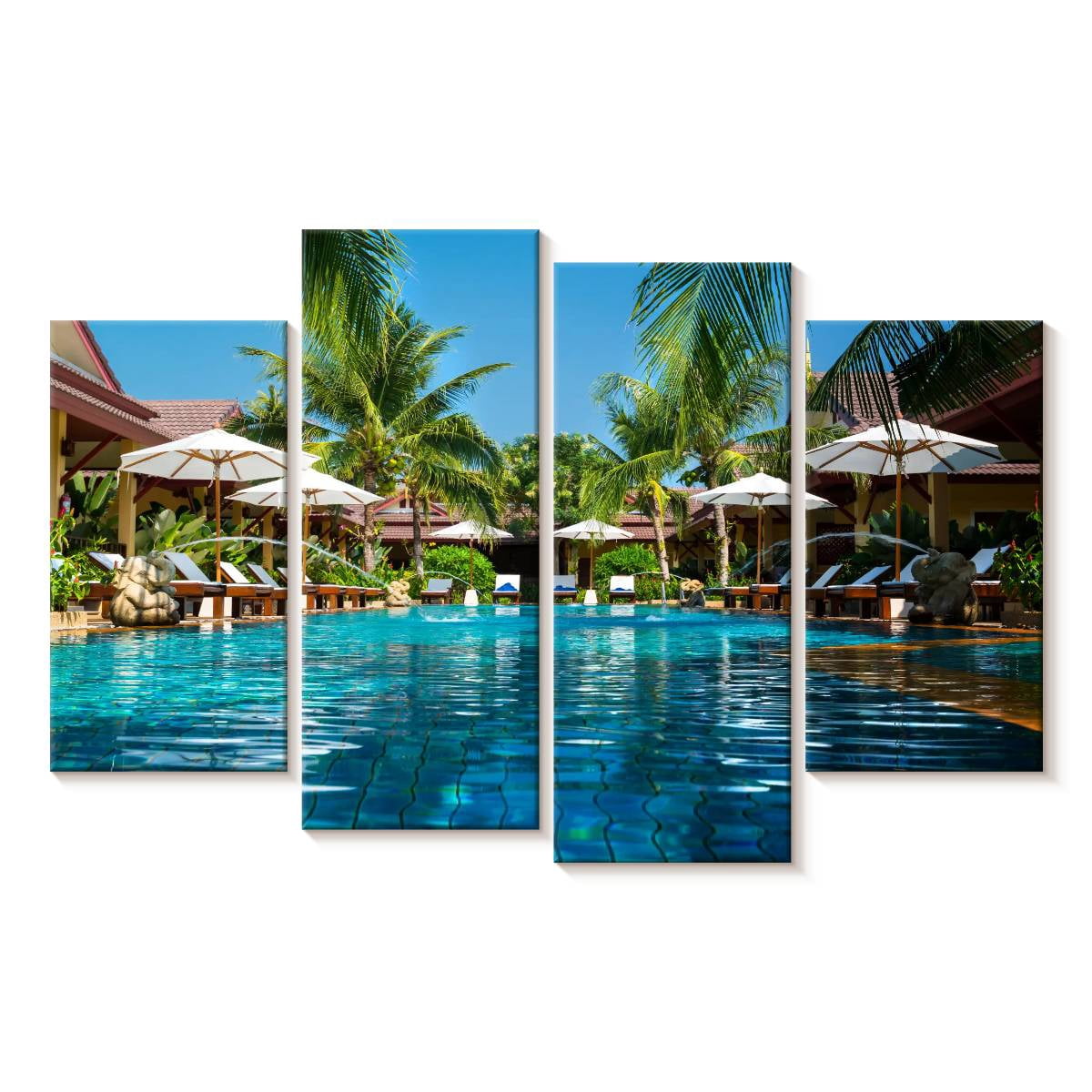 Elephant Stock Phuket Summer Wall Art - Horizontal Multi Panel Canvas ...