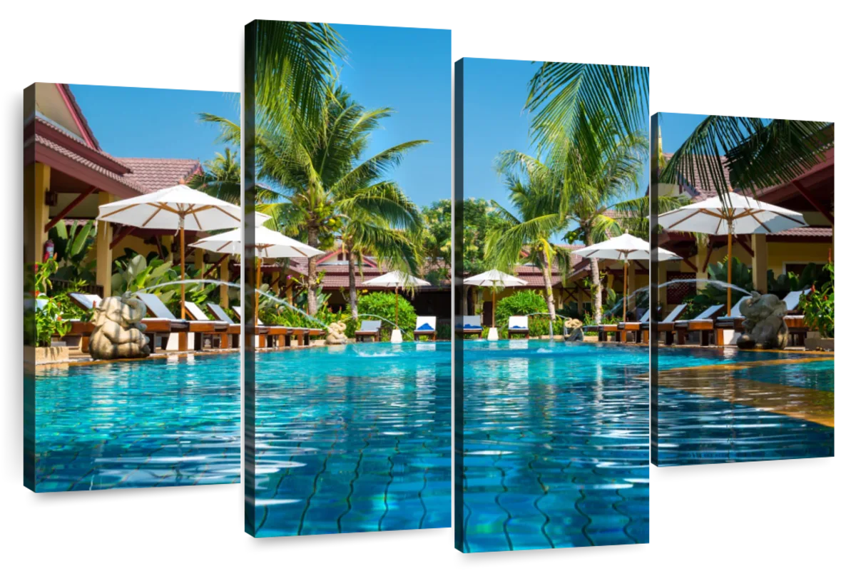 Elephant Stock Phuket Summer Wall Art - Horizontal Multi Panel Canvas ...