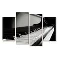 thumbnail image 1 of Elephant Stock Piano Keys Wall Art - Horizontal Multi Panel Canvas - Living Room Wall Decor - Music Multi Panel - Black And Gray Decor - 30" x 18", 1 of 4
