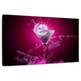thumbnail image 1 of Elephant Stock Pink Gin Cocktail Wall Art - Horizontal Canvas Wall Art - Living Room Wall Decor - Food And Drink Canvas - Black And Red Decor - 48" x 32", 1 of 8