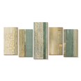 thumbnail image 1 of Elephant Stock Placidity Wall Art - Horizontal Multi Panel Canvas - Living Room Wall Decor - Abstract Multi Panel - Blue And Gold Decor By Tom Reeves - 34" x 16", 1 of 4