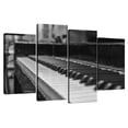 thumbnail image 1 of Elephant Stock Play The Piano Wall Art - Horizontal Multi Panel Canvas - Living Room Wall Decor - Music Multi Panel - Gray And Black Decor - 43" x 27", 1 of 8