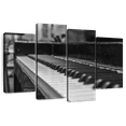 thumbnail image 1 of Elephant Stock Play The Piano Wall Art - Horizontal Multi Panel Canvas - Living Room Wall Decor - Music Multi Panel - Gray And Black Decor - 52" x 32", 1 of 8