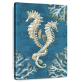 thumbnail image 1 of Elephant Stock Playa Sealife Ii Indigo Wall Art - Vertical Canvas Wall Art - Living Room Wall Decor - Animal Canvas - Blue And Orange Decor By Paul Brent - 32" x 48", 1 of 8