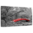 thumbnail image 1 of Elephant Stock Pop Japanese Garden Bridge Wall Art - Horizontal Canvas Wall Art - Living Room Wall Decor - Architecture Canvas - Red And Black Decor - 51" x 34", 1 of 8