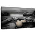 thumbnail image 1 of Elephant Stock Pop Rocky Beach Wall Art - Horizontal Canvas Wall Art - Living Room Wall Decor - Beach Canvas - Beige And Black Decor - 48" x 32", 1 of 8