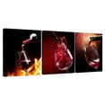 thumbnail image 1 of Elephant Stock Pouring Glasses Of Red Wine Wall Art - Horizontal Multi Panel Canvas - Dining Room Wall Decor - Food And Drink Multi Panel - Red And Orange Decor - 26" x 12", 1 of 4