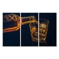 thumbnail image 1 of Elephant Stock Pouring Whiskey Glass Wall Art - Horizontal Multi Panel Canvas - Dining Room Wall Decor - Food And Drink Multi Panel - Black And Brown Decor - 33" x 20", 1 of 4