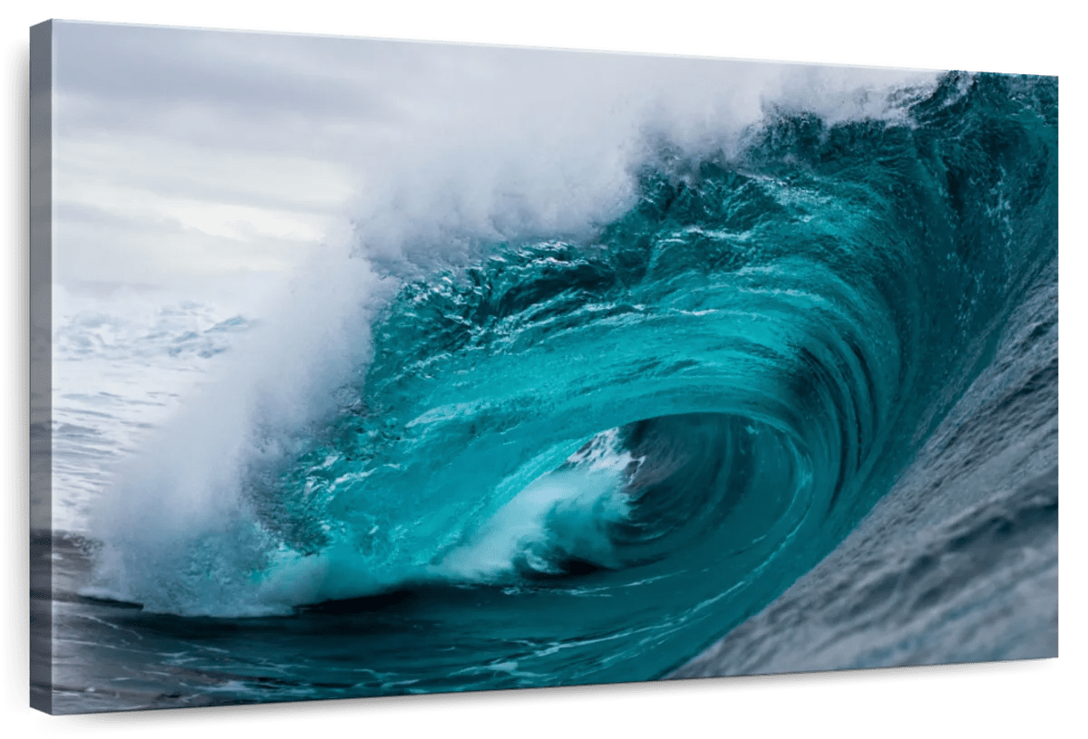 Elephant Stock Powerful Ocean Wave Wall Art - Horizontal Canvas Wall ...