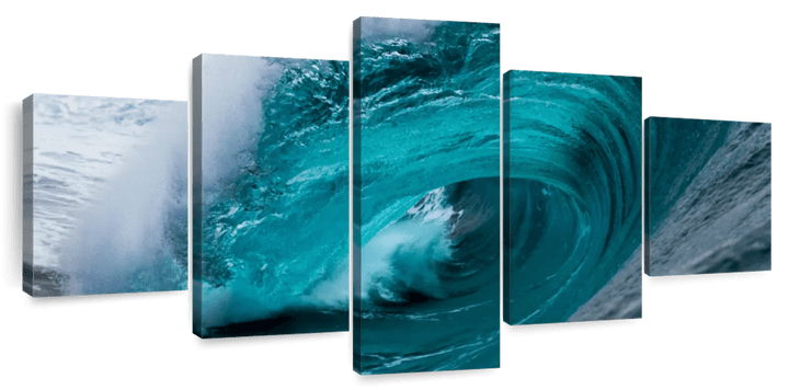 Elephant Stock Powerful Ocean Wave Wall Art - Horizontal Multi Panel ...