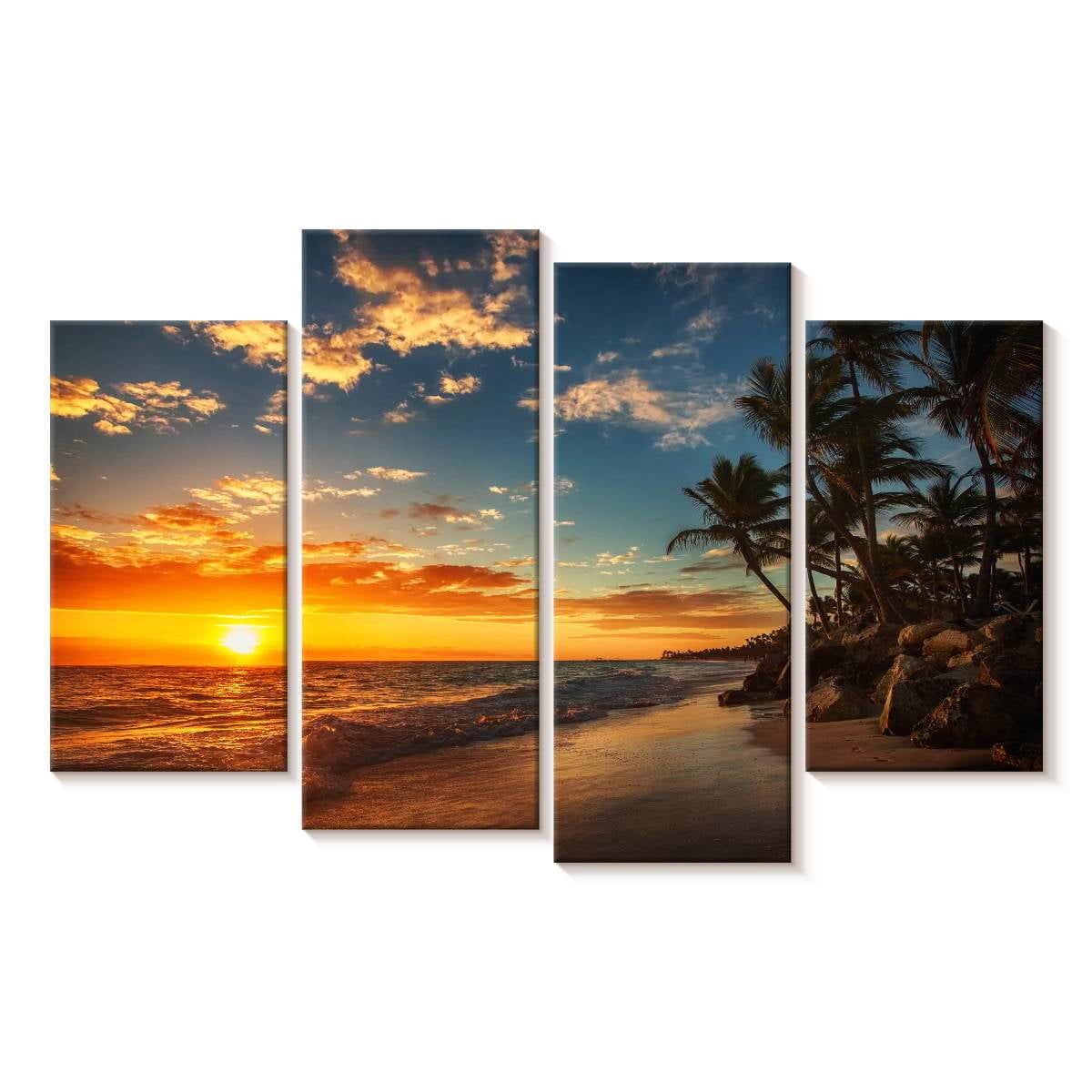 Elephant Stock Punta Cana Beach Sunrise Wall Art - Horizontal Multi ...