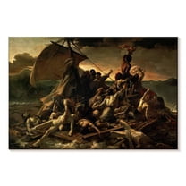 Elephant Stock The Raft Of The Medusa Wall Art - Horizontal Canvas Wall Art - Living Room Wall Decor - People Canvas - Black And Brown Decor By Theodore Gericault - 12" x 8"