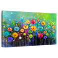 Elephant Stock Rainbow Flowers Wall Art Horizontal Canvas Wall Art