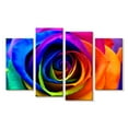thumbnail image 1 of Elephant Stock Rainbow Rose Petals Wall Art - Horizontal Multi Panel Canvas - Living Room Wall Decor - Floral And Botanical Multi Panel - Blue And Pink Decor - 24" x 14", 1 of 4