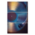 thumbnail image 1 of Elephant Stock Record Wall Art - Vertical Multi Panel Canvas - Living Room Wall Decor - Music Multi Panel - Teal And Turquoise Decor - 28" x 45", 1 of 4