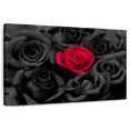 thumbnail image 1 of Elephant Stock Red Rose Pop Wall Art - Horizontal Canvas Wall Art - Living Room Wall Decor - Gothic Canvas - Red And Gray Decor - 24" x 16", 1 of 8