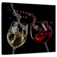 thumbnail image 1 of Elephant Stock Red And White Wine Splash Wall Art - Square Canvas Wall Art - Dining Room Wall Decor - Food And Drink Canvas - Black And Gold Decor - 10" x 10", 1 of 8