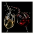 thumbnail image 1 of Elephant Stock Red And White Wine Splash Wall Art - Square Canvas Wall Art - Dining Room Wall Decor - Food And Drink Canvas - Black And Gold Decor - 30" x 30", 1 of 4