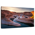 thumbnail image 1 of Elephant Stock Reflection Canyon Scenery Wall Art - Horizontal Canvas Wall Art - Living Room Wall Decor - Nature Canvas - Gray And Orange Decor - 12" x 8", 1 of 8