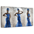 thumbnail image 1 of Elephant Stock Regal African Woman Wall Art - Horizontal Canvas Wall Art - Bedroom Wall Decor - People Canvas - Brown And Blue Decor - 48" x 32", 1 of 8