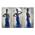 thumbnail image 1 of Elephant Stock Regal African Woman Wall Art - Horizontal Multi Panel Canvas - Living Room Wall Decor - People Multi Panel - Brown And Blue Decor - 74" x 48", 1 of 4