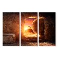 thumbnail image 1 of Elephant Stock Resurrection Of Jesus Christ Wall Art - Horizontal Multi Panel Canvas - Living Room Wall Decor - Religion And Spirituality Multi Panel - Brown And Yellow Decor - 23" x 14", 1 of 4