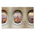 thumbnail image 1 of Elephant Stock Retro Airplane Windows Wall Art - Horizontal Canvas Wall Art - Living Room Wall Decor - Transportation Canvas - Beige And Purple Decor - 36" x 24", 1 of 4