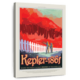thumbnail image 1 of Elephant Stock Retro Kepler 186f Print Wall Art - Vertical Canvas Wall Art - Living Room Wall Decor - Astronomy & Space Canvas - Orange And Blue Decor By Nasa - 8" x 12", 1 of 8