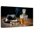 thumbnail image 1 of Elephant Stock Retro Whiskey Drink Wall Art - Horizontal Canvas Wall Art - Living Room Wall Decor - Food And Drink Canvas - Gray And Brown Decor - 45" x 30", 1 of 8