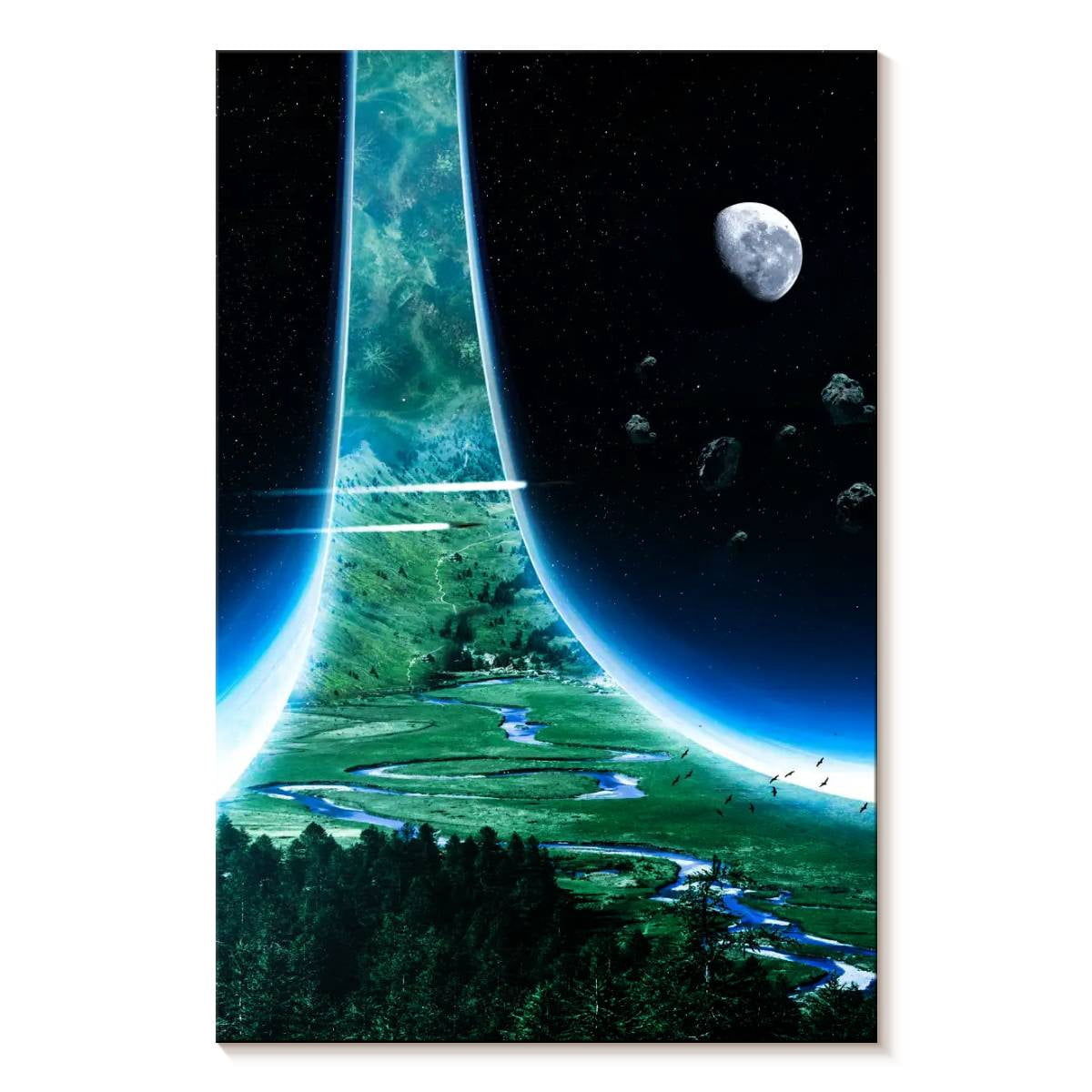 Elephant Stock Ring World Wall Art - Vertical Canvas Wall Art - Living ...