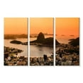 thumbnail image 1 of Elephant Stock Rio De Janeiro Wall Art - Horizontal Multi Panel Canvas - Living Room Wall Decor - Places Multi Panel - Orange And Brown Decor - 23" x 14", 1 of 4