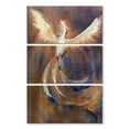 thumbnail image 1 of Elephant Stock Rising Phoenix Wall Art - Vertical Multi Panel Canvas - Living Room Wall Decor - Fantasy And Sci-fi Multi Panel - Gray And Orange Decor - 14" x 23", 1 of 4