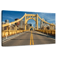 thumbnail image 1 of Elephant Stock The Roberto Clemente Bridge Wall Art - Horizontal Canvas Wall Art - Living Room Wall Decor - Transportation Canvas - Blue And Orange Decor - 39" x 26", 1 of 8