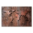 thumbnail image 1 of Elephant Stock Rock World Map Wall Art - Horizontal Canvas Wall Art - Living Room Wall Decor - Map Canvas - Beige And Orange Decor - 12" x 8", 1 of 4