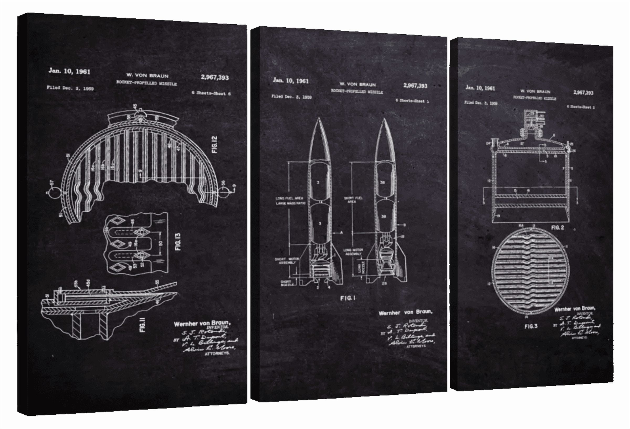 Elephant Stock Rocket Propelled Missile Bw Patent Wall Art - Patent ...