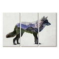 thumbnail image 1 of Elephant Stock Rocky Mountain Grey Wolf Wall Art - Horizontal Multi Panel Canvas - Living Room Wall Decor - Animal Multi Panel - Blue And Green Decor By Davies Babies - 57" x 36", 1 of 4