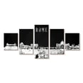 thumbnail image 1 of Elephant Stock Rome Skyline Bw Wall Art - Horizontal Multi Panel Canvas - Living Room Wall Decor - City Multi Panel - Black And White Decor - 29" x 12", 1 of 4