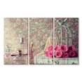 thumbnail image 1 of Elephant Stock Rose Birdcage Wall Art - Horizontal Multi Panel Canvas - Living Room Wall Decor - Decor Elements Multi Panel - Beige And Gray Decor - 33" x 20", 1 of 4