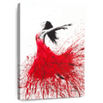 thumbnail image 1 of Elephant Stock Rose Dance Wall Art - Vertical Canvas Wall Art - Hallway Wall Decor - Dance Canvas - White And Red Decor By Ashvin Harrison - 20" x 30", 1 of 8