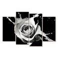 thumbnail image 1 of Elephant Stock Rose Splash Wall Art - Horizontal Multi Panel Canvas - Living Room Wall Decor - Floral And Botanical Multi Panel - Black And Gray Decor - 43" x 27", 1 of 4